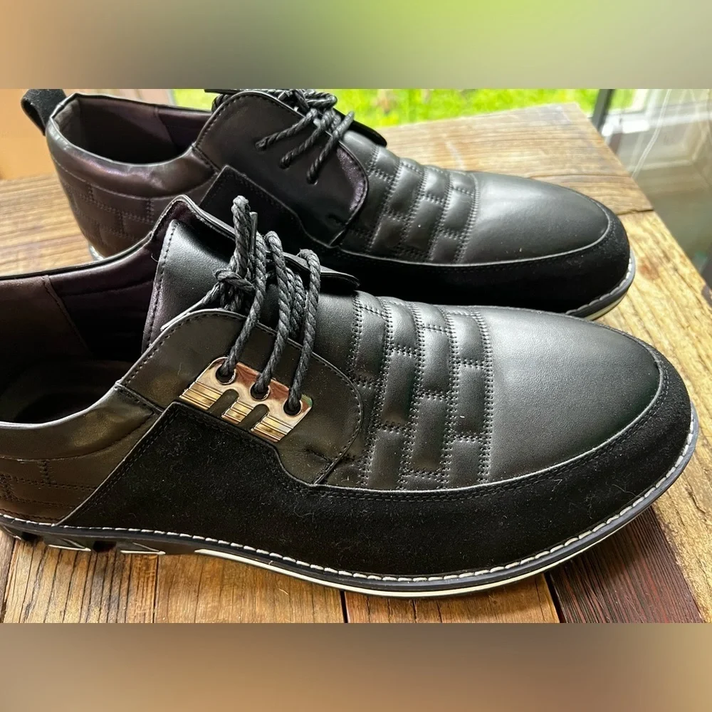 GATSBY Oxford Derby Leather Lace Up Black Men's Size 17 US 52 EU. NWOT (…